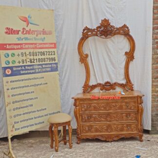 Wooden Hand Carved Designer Dressing Table