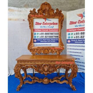 Wooden Luxury Carved Console Table