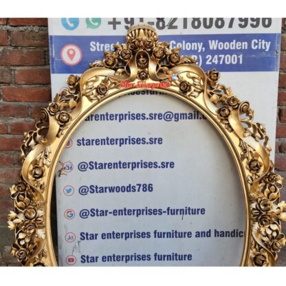 Star Enterprises Wooden Luxury Carved Mirror Frame MF-024 - Image 3