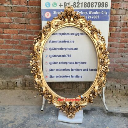 Star Enterprises Wooden Luxury Carved Mirror Frame MF-024 - Image 4