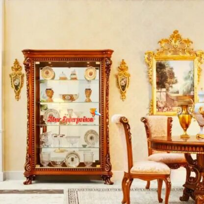 Star Enterprises Wooden Luxury Crockery Showcase CKR-028 - Image 2