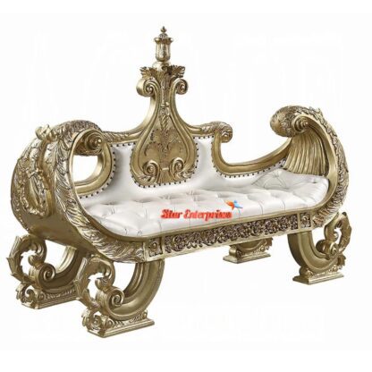 Star Enterprises Wooden Royal Carved Bed Bench BDB-011 - Image 2