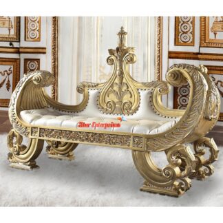 Wooden Royal Carved Bed Bench