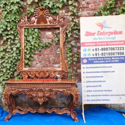 Wooden Royal 3D Carved Console Table