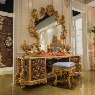 Wooden Royal 3D Carved Dressing Table