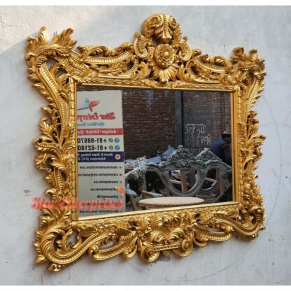Star Enterprises Wooden Royal Carved Mirror Frame MF-027 - Image 3