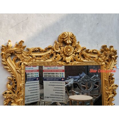 Star Enterprises Wooden Royal Carved Mirror Frame MF-027 - Image 4