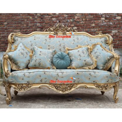 Star Enterprises Wooden Luxury Sleek Carved Sofa Set SOFA-106 - Image 3