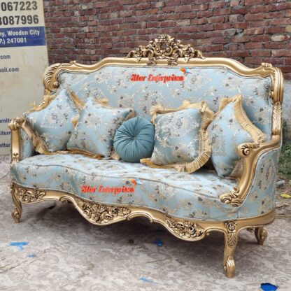 Star Enterprises Wooden Luxury Sleek Carved Sofa Set SOFA-106 - Image 4