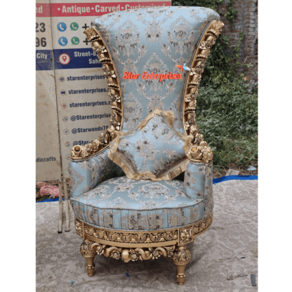 Star Enterprises Wooden Royal High Back Bedroom Chair BDCH-067 - Image 3
