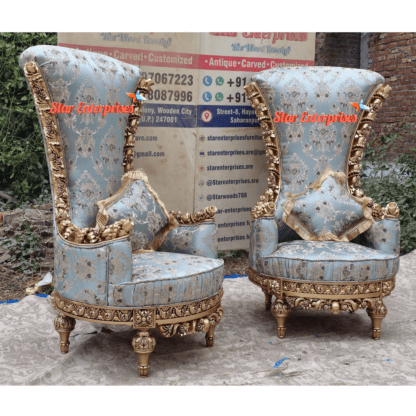 Star Enterprises Wooden Royal High Back Bedroom Chair BDCH-067 - Image 5
