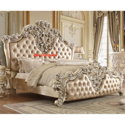 Star Enterprises Wooden Royal King Size Bed BD-0124 - Image 3