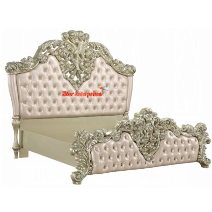Star Enterprises Wooden Royal King Size Bed BD-0124 - Image 4