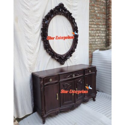 Star Enterprises Wooden Storage Cabinet With Mirror Frame CHDR-037 - Image 4