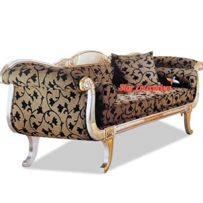 Star Enterprises Exquisite Style Wooden Handcrafted Diwan Chaise Lounge DWN-032 - Image 2