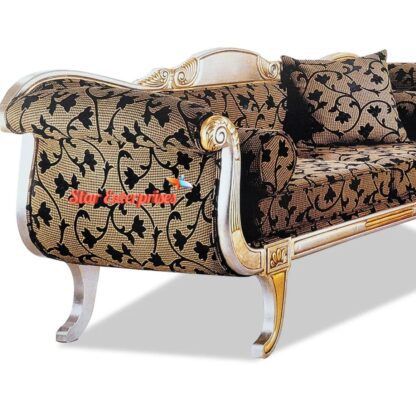 Star Enterprises Exquisite Style Wooden Handcrafted Diwan Chaise Lounge DWN-032 - Image 3