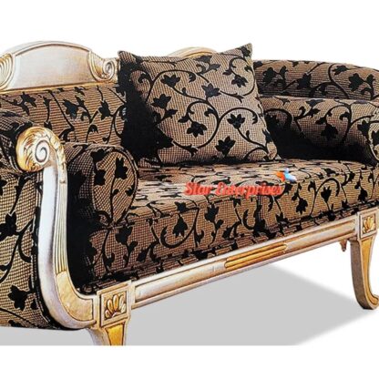 Star Enterprises Exquisite Style Wooden Handcrafted Diwan Chaise Lounge DWN-032 - Image 4