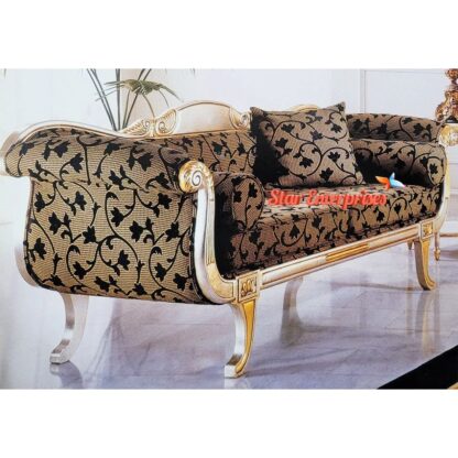 Exquisite Style Wooden Handcrafted Diwan Chaise Lounge