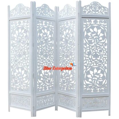 Star Enterprises Premium Wood Hand Carved Room Partition Screen PART-023 - Image 2