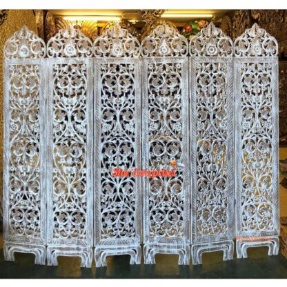 Star Enterprises Solid Wood Antique Carved Room Divider PART-017 - Image 3