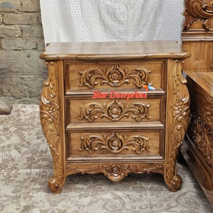 Teak Wood Antique Bedside Tables