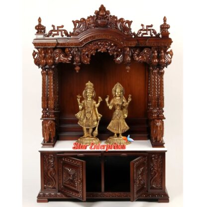 Star Enterprises Teak Wood Antique Temple TMP-036 - Image 3