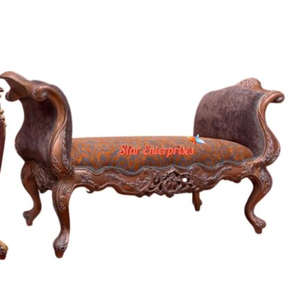 Star Enterprises Teak Wood Designer Bench BDB-024 - Image 2