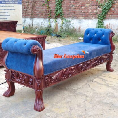 Star Enterprises Teak Wood Handcrafted Bed Bench BDB-028 - Image 2