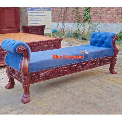 Star Enterprises Teak Wood Handcrafted Bed Bench BDB-028 - Image 3