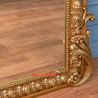 Star Enterprises Teak Wood Luxury Carved Mirror Frame MF-031 - Image 2