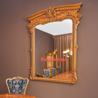 Teak Wood Luxury Carved Mirror Frame