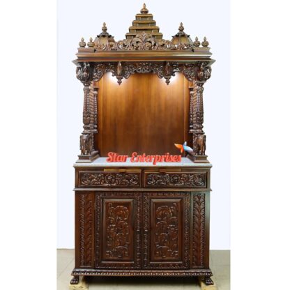 Star Enterprises Teak Wood Modern Style Temple TMP-037 - Image 3