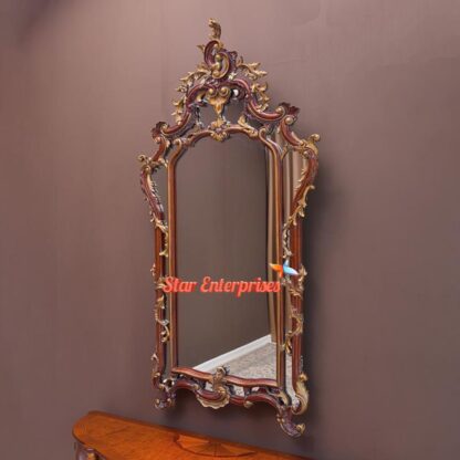 Star Enterprises Teak Wood Traditional Carved Mirror Frames MF-033 - Image 2
