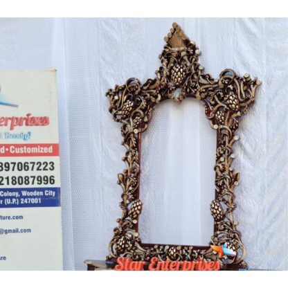 Star Enterprises Wooden 3D Carved Luxury Mirror Frame MF-043 - Image 3