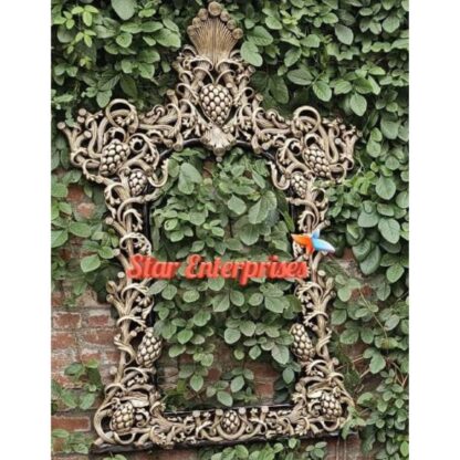 Star Enterprises Wooden Antique 3D Carved Mirror Frame MF-034 - Image 2