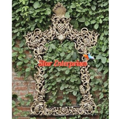 Star Enterprises Wooden Antique 3D Carved Mirror Frame MF-034 - Image 3