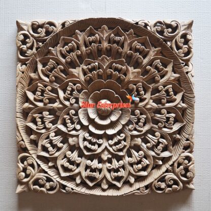 Star Enterprises Wooden Antique 3D Carved Wall Art Panel WD-019 - Image 3