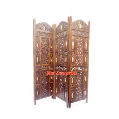 Star Enterprises Wooden Antique Carved Room Divider PART-029 - Image 2