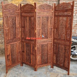 Wooden Antique Carved Room Partition Screen
