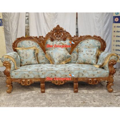 Star Enterprises Wooden Antique Carved Sofa Set SOFA-0112 - Image 3