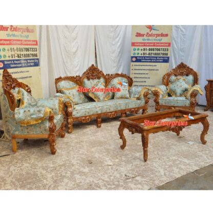 Star Enterprises Wooden Antique Carved Sofa Set SOFA-0112 - Image 4