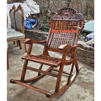Star Enterprises Wooden Antique Classic Rocking Chair BDCH-069 - Image 2