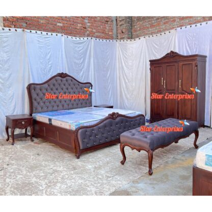 Star Enterprises Wooden Antique Classical Bedroom Furniture Set BD-0129 - Image 2