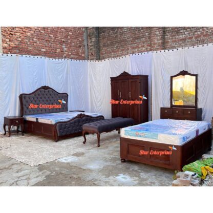 Star Enterprises Wooden Antique Classical Bedroom Furniture Set BD-0129 - Image 3