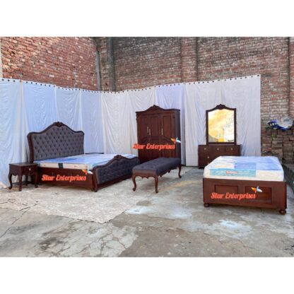 Star Enterprises Wooden Antique Classical Bedroom Furniture Set BD-0129 - Image 5