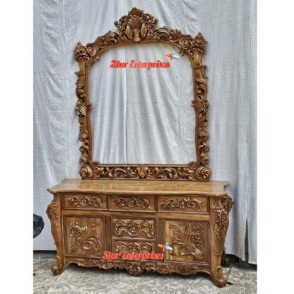 Star Enterprises Wooden Antique Luxury Dressing Table DRSR-042 - Image 2