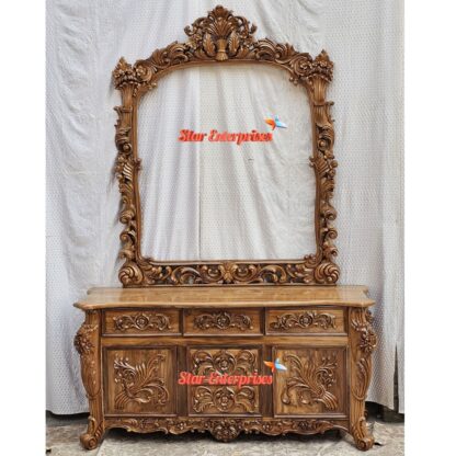 Star Enterprises Wooden Antique Luxury Dressing Table DRSR-042 - Image 3