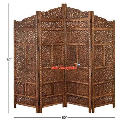 Star Enterprises Wooden Antique Room Divider Screen PART-013 - Image 3