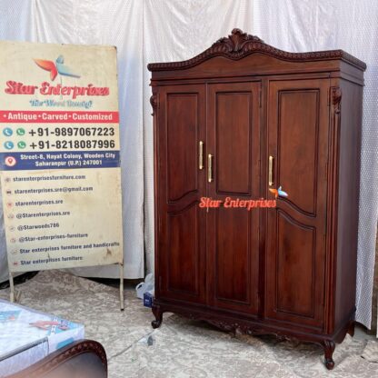 Star Enterprises Wooden Antique Classical Bedroom Furniture Set BD-0129 - Image 9