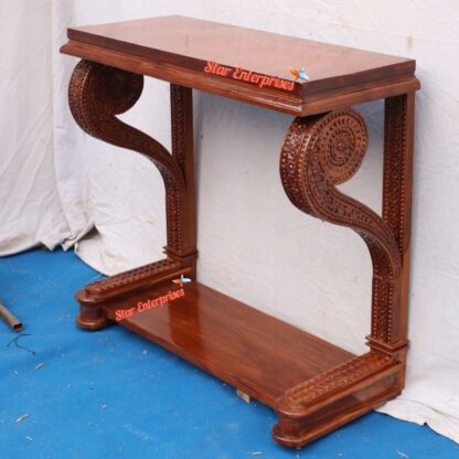Star Enterprises Wooden Classic Engraved Console Table CNSL-067 - Image 4